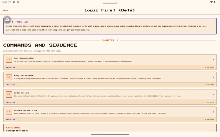 Expanded landscape chapter overview for Commands and Sequence